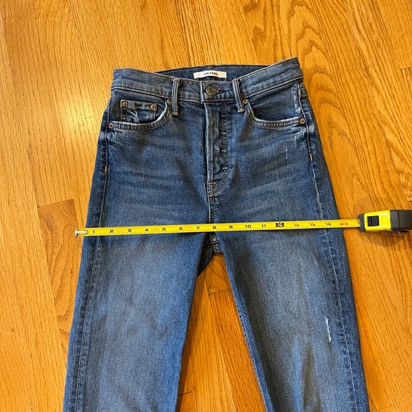 👖GRLFRND* REED High Rise Stretch Jeans SIZE 24 Sandblast blue Made in USA - Picture 11 of 15